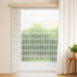 Moustiquaire transparente à perles 120x230cm en PVC avec franges perlées anti-insectes - Product Image 6