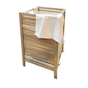 Natural Pine Wood Chest Compact Design Pull Out Fabric <strong>Bins</strong> Natural Pine Fabric <strong>Bins</strong> Storage <strong>Rack</strong> - Product Image 1