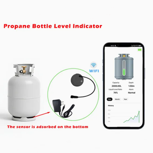 مقياس مستوى غاز البترول المسال LPG2412-ESP الأكثر مبيعًا، محول فوق صوتي مغناطيسي مثبت من الأسفل، مقياس مستوى خزانات الوقود والأسطوانات بدون تلامس مع تقنية واي فاي - Product Image 4
