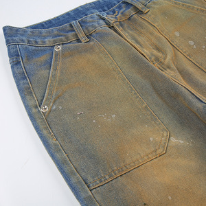 High <strong>Waist</strong> Hollow Out Vintage Retro Printed Color <strong>Jeans</strong> Trousers Straight Denim Pants for <strong>Women</strong> Summer Street Wear - Product Image 6