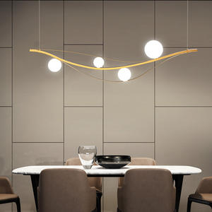 Lámpara de Techo de Diseño Italiano para Restaurante Nórdico, Estilo Postmoderno, Minimalista, de Lujo, Artística, para Bar, Rectangular, Creativa, para Tienda - Product Image 5