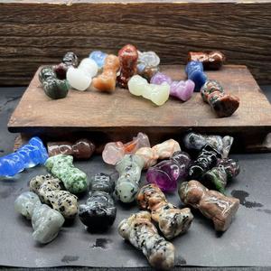 3cm Natural Stones Healing Gemstone Mini Size <b>Crystal</b> Carving Crafts Amethyst <b>Crystal</b> Buddha - Product Image 2