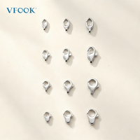 Fermoirs en argent sterling 925 VFOOK de forme spéciale, construction robuste, difficile à casser, fermoirs en argent pour la fabrication de bijoux