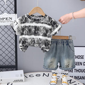 Conjunto <span class=keywords><strong>de</strong></span> Manga Corta para Niños <span class=keywords><strong>de</strong></span> Verano en Algodón Ropa para Niño al por Mayor Nueva Camiseta para Niña Ropa <span class=keywords><strong>de</strong></span> Verano para Bebé e Infantil - Product Image 4