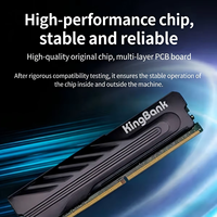 Nueva Memoria RAM DDR4 KingBank para Ordenador de Escritorio, 8/16GB 3200/3600/6000MHz CL16-18-30-36 Chip Intel XMP 2.0/AMD EXPO, Disponible en Stock