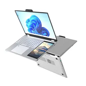 OEM Brand New Laptops 15.6inch Win 11 Double Touch Screen 16GB 128GB Double -screen Laptop for Business
