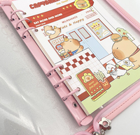 Cahier à feuilles mobiles A3/A4 à couverture en PVC souple mignon Cahier à spirale Cahier Journal Livre Ligne Cahier Personnalisé pour les étudiants