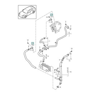 ข้อต่อสายยางน้ำเครื่องยนต์ Porsche 94810646200 สำหรับอะไหล่เปลี่ยน Cayenne - Product Image 2