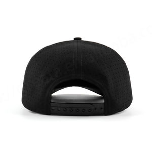 หมวกเบสบอลแบบเจาะรูทำจากพีวีซีโครงสร้างโพลีเอสเตอร์100% 5แผงขนาดตามสั่ง - Product Image 4