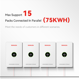 แบตเตอรี่ลิเธียมติดผนัง 5kwh 10kwh 51.2V 100ah 200ah Lifepo4 ชุดแบตเตอรี่พาวเวอร์วอลล์สำหรับระบบโซลาร์เซลล์บ้านแบบแยกส่วน - Product Image 4
