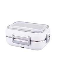 Kotak Makan Pemanas Listrik - Portabel, Penghangat Otomatis Tanpa Air, Panci Dalam Stainless Steel 304, USB/AC Rumah Tangga