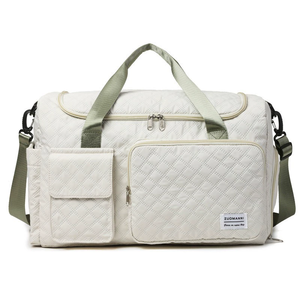 Bolsa de Viaje Portátil con Ruedas y Separación para Artículos Húmedos y Secos, Bolsa de Almacenamiento de Equipaje, Bolsa de Mano para Maternidad, Bolsa de Gimnasio - Product Image 1