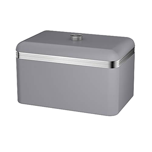Contenitore per Alimenti <span class=keywords><strong>Sottovuoto</strong></span> da Cucina, Stile Retrò, Rettangolare, in Metallo Grigio, Capacità 18 Litri - Product Image 1