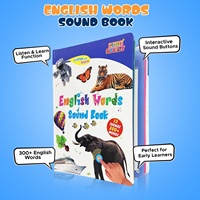 Livre sonore interactif en anglais avec fonction tactile et audio, 13 thèmes, plus de 300 mots, chansons et phonétique
