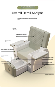 Sillón de Pedicura Eléctrico Invertido de Alta Calidad con Luz LED, Diseño Personalizable, Color a Elección, Silla de Masaje de Pies - Product Image 6