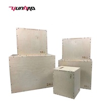 Caja pliométrica de madera con Logo personalizado, caja Plyo de madera para ejercicios de salto, venta al por mayor de fábrica