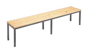 Banco de Estilo Moderno de Acero y Madera de Pino para Gimnasio, Parque o Sala de Espera, Banco de Asientos de Madera para Exhibición - Product Image 4