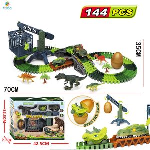 Hot Bán 144Pcs <span class=keywords><strong>T</strong></span>ự Làm Chống Trọng Lực Trượ<span class=keywords><strong>t</strong></span> Điện Xây Dựng Đôi Khủng Long Đường Sắ<span class=keywords><strong>t</strong></span> Xe Ô <span class=keywords><strong>T</strong></span>ô Đồ Chơi <span class=keywords><strong>Train</strong></span> Set Nhựa Theo Dõi Trẻ Em Quà <span class=keywords><strong>T</strong></span>ặng - Product Image 2