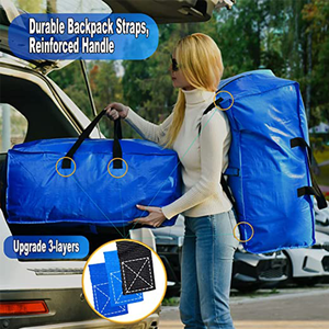 Extra grande capacità impermeabile borse mobili pesanti casa Organizer stoccaggio durevole appeso per <span class=keywords><strong>vestiti</strong></span> borsa compressa - Product Image 3