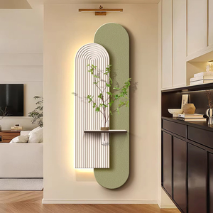 Quadro Decorativo Moderno di Lusso con Piante Idroponiche in Arenaria, Illuminazione LED per Ingresso, Casa e Hotel - Product Image 3