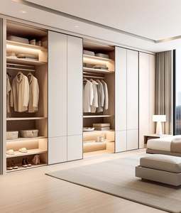 Meubles de chambre à coucher en bois bicolore Design de garde-robe Combinaison de couleurs stratifiées - Product Image 5