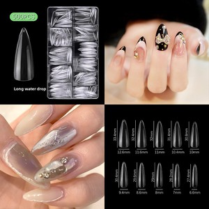 <span class=keywords><strong>AILLSA</strong></span> - Puntas de Uñas Acrílicas Medianas en Forma de Almendra, 15 Tamaños, 120 Piezas, Cobertura Completa, Semi-Mate, para Aplicación con Presión, Uso en Casa y Salón - Product Image 4