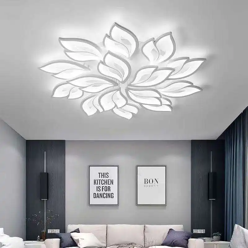 Современное дизайнерское роскошное освещение, потолочный светильник для спальни, гостиной, потолочный акриловый креативный потолочный светильник в форме цветка