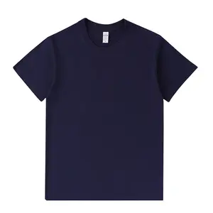 Blank Tshirts Fabric Wholesale Round Neck T Shirt Plain 240 Gsm Cotton Thick Collar T Shirt Fabric White T Shirt