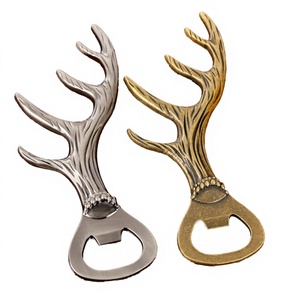Décapsuleur vintage en métal en forme de bois de cerf pour cadeaux de fête, cadeaux pour chasseurs, Noël et la fête des pères - Product Image 2