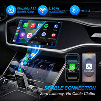 Adaptador Inalámbrico Carplay Android Auto, Caja Usbc, Dongle Bluetooth Usb, Toyota Hyundai, Proveedor Verificado para Audi Q7 2016-2018 Mib2