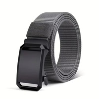 Ceinture tactique décontractée en nylon pour hommes de 1.5 pouces avec boucle coulissante sans trous, garniture réglable pour les jeans, équipement de défense personnelle