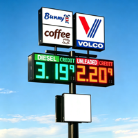 Panneau de signalisation de station-service personnalisé, panneau LED extérieur pour affichage des prix du carburant, affichage numérique des prix du carburant, signalisation de pylon pour station-service