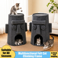 Nouveau Lit pour Chat en Feutre Ocus Cat House – Niche Fermée Résistante à l'Usure, Anti-Chute de Poils, Abri Intérieur Toutes Saisons