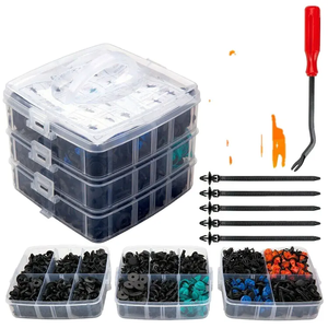 Clips en plastique universels d'usine, attaches, 22 types, 635 pièces, clips de pare-chocs de voiture, clips en nylon plastique pour voiture - Product Image 1