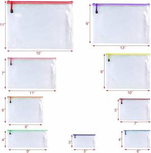 Bolsas de Malla con Cierre para Almacenamiento de Documentos, con Bolsas de Plástico Personalizadas, Bolsas de Archivo de PVC para Uso Escolar y de Oficina - Product Image 2