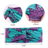 Bando Salib Atas Simpul Elastis Wanita, Ikat Rambut Perempuan Motif Afrika Lembut, Aksesori Rambut Ikat Kepala Terpilin