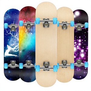 Mini longboard en érable avec planche de skateboard, roues silencieuses en PU, double courbure, portable pour les jeunes - Product Image 4