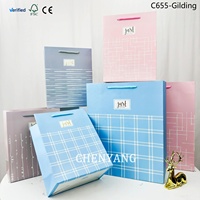 Sac fourre-tout orienté vers le paysage BestSeller Sacs d'emballage de couleur pure Sac cadeau écologique en papier direct d'usine Taille S Livraison 48H
