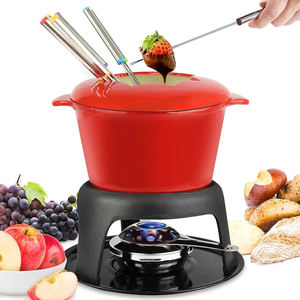 Ensemble de casseroles pour <span class=keywords><strong>fondue</strong></span> au chocolat en fonte émaillée chinoise, vente en gros - Product Image 1