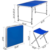Ensemble table et chaises de camping pliante, valise en aluminium, offre spéciale,