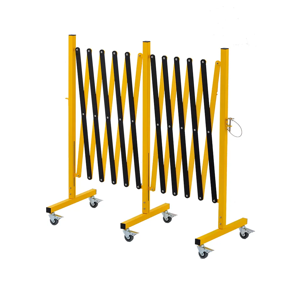 500CM Crowd Control Movable Folding Steel Fence Barrier Accordion Traffic Security Scissor Gate Metal Expandable Barricade