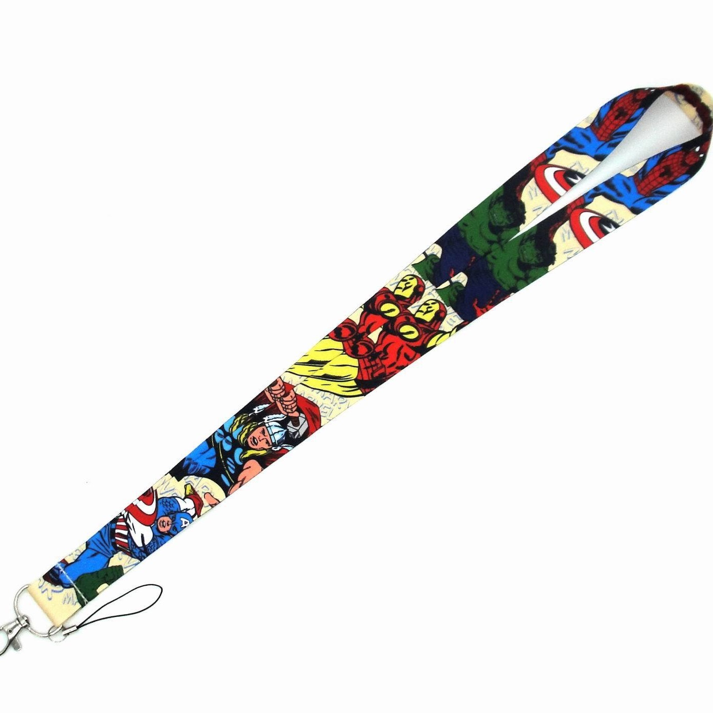 Newest Cool Marvel Iron Bat Spider Man Lanyards Anti-Lost Neck Strap Phone Case Card Holder Lanyard Satin for Children Gifts Image 4