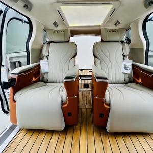 Sièges de voiture personnalisés de luxe en cuir et fibre de carbone réglables pour Mercedes GL8 MPV - Product Image 1
