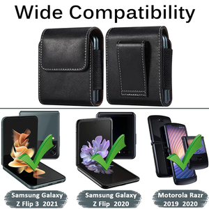 Riñonera de cuero móvil minimalista, monedero para teléfono móvil, billetera para <span class=keywords><strong>Motorola</strong></span> <span class=keywords><strong>RAZR</strong></span> Samsung <span class=keywords><strong>Z</strong></span> Flip 3 4 5 5G, riñonera para teléfono - Product Image 6