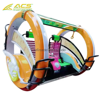 Manège à double siège ACS rose, attraction d'amusement lumineuse, équipement commercial d'arcade intérieur