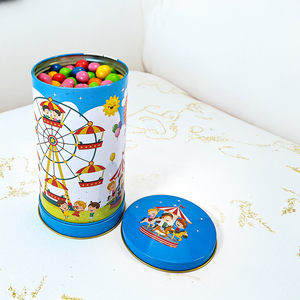 JYB parc d'attractions thème musical boîte à bonbons coloré stockage en métal chocolat/biscuit/sucre conteneur cadeau prêt en gros - Product Image 1