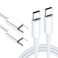 Kabel Pengisian Cepat & Transfer Data 2m 3-in-1 USB-C ke USB-A untuk iPad A16 10.9" iPad Pro 12.9" iPhone 15/16/17 dengan CarPlay