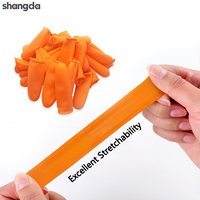 Gants de protection antidérapants pour les doigts, protège-doigts en caoutchouc latex, gants antistatiques, orange