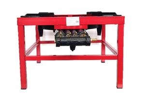 Kompor Wok Gas LPG <span class=keywords><strong>Portable</strong></span> 3 Ring High Pressure Cast Iron untuk Hotel, Outdoor, Pemantik Manual, Warna Hitam, Ukuran 40x40 cm - Product Image 6