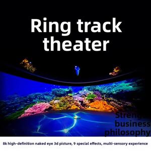 Cine de Pantalla Circular 3D de Gran Escala para Interiores, con Vista Panorámica, Sistema de Empuje para Múltiples Personas, Pantalla Holográfica Esférica, Parques de Juegos Dinámicos - Product Image 2
